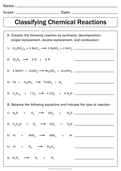 Practical Chemistry A Nicely Designed Worksheet For The Learners To