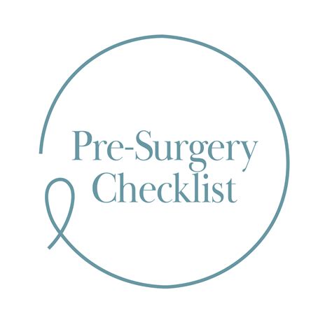 Pre Surgery Checklist Uncancer Llc