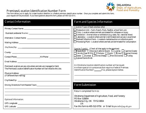 Premises Location Id Number Online In Oklahoma Fill Out Sign Online