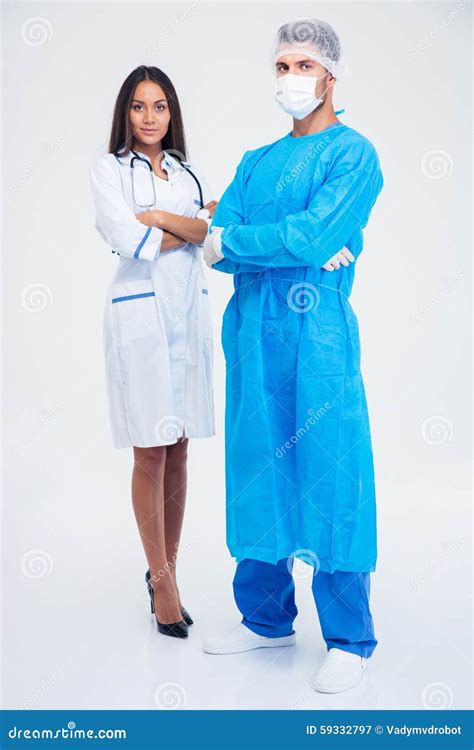 Premium Photo Digital Illustration Of Two Doctors Standing In A Hospital Room Wearing Face