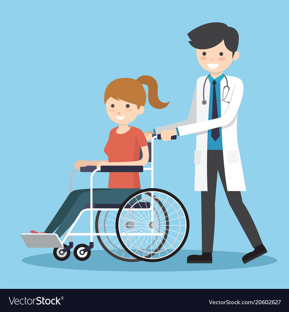 Premium Photo Doctor With Covid Patient In Wheelchair For Insurance