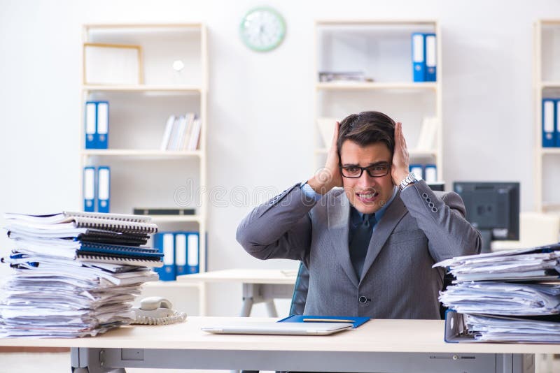 Premium Photo Overloaded With Work Employee Under Paperwork Burden