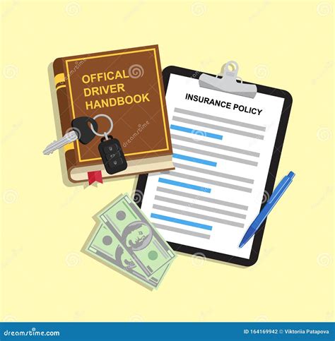 Premium Vector Car Insurance Document Report Illustration Cartoon