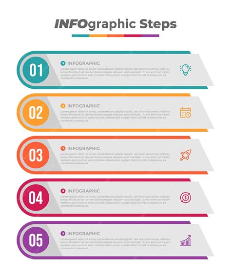 Premium Vector Five Steps Strategy Infographic Template