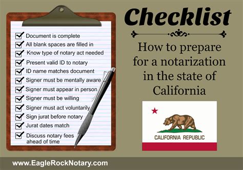 Prepare For Notarization California Notary Public Requirements