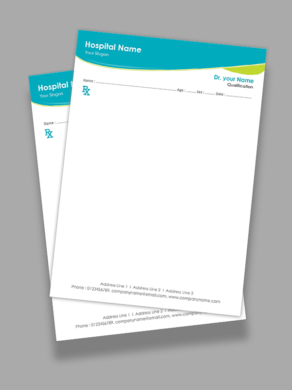 Prescription Pad Template Medical Prescription Prescription Design