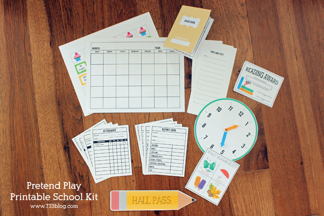 Pretend Play Printable School Kit Inspiration Made Simple School Kit Dramatic Play