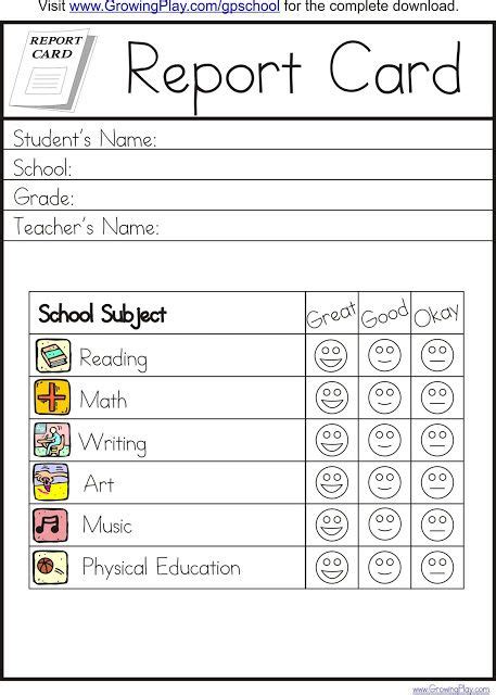 Pretend Teacher Worksheets In 2020 School Report Card Worksheets For Kids Teacher Worksheets