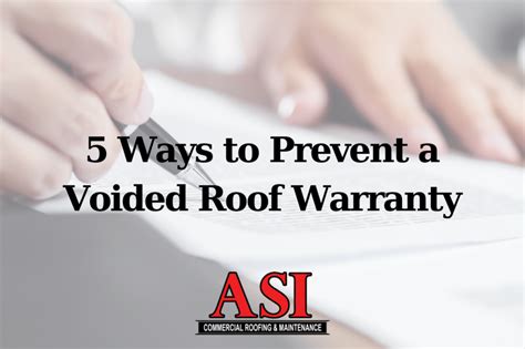 Prevent A Voided Commercial Roof Warranty With These 5 Tips Asi