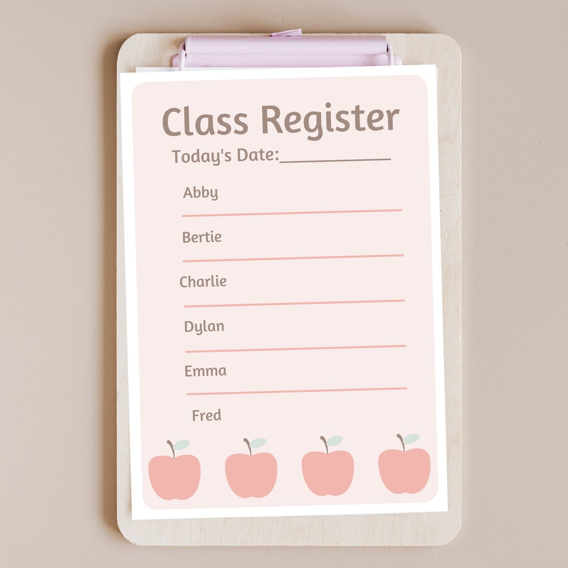 Print And Play Pretend Teacher Paperwork Class Register Etsy