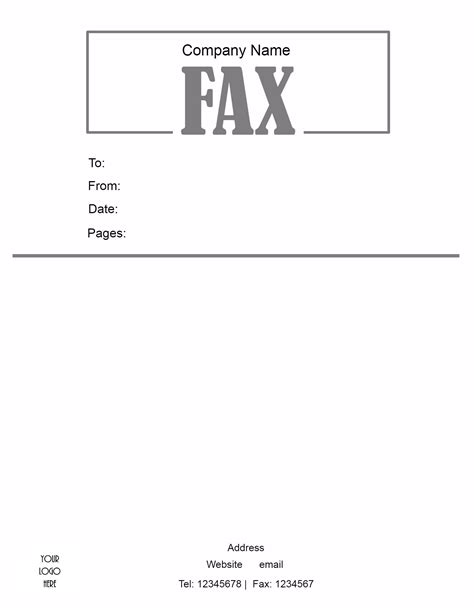 Print Free Printable Fax Cover Sheet