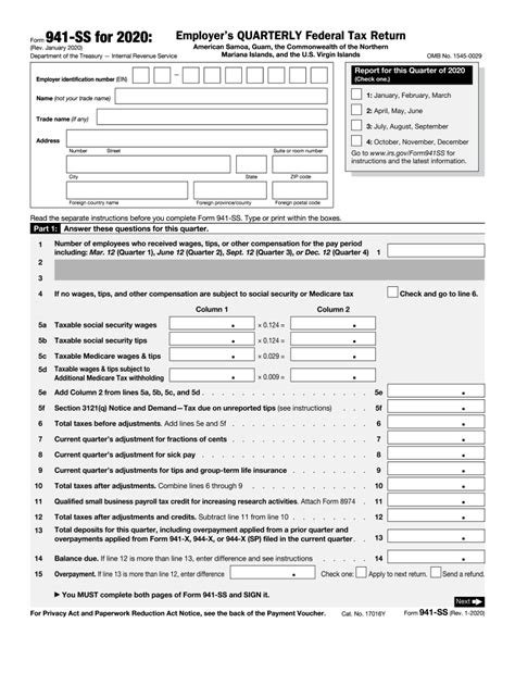 Printable 941 Form 2020 Fill Out Sign Online Dochub