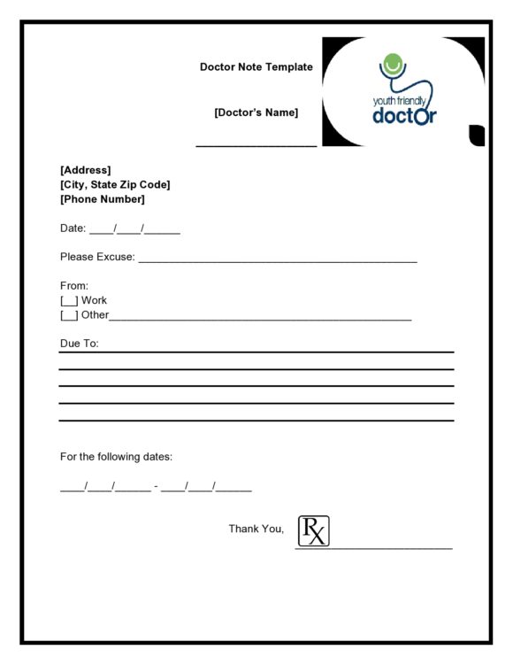 Printable Blank Urgent Care Doctors Note