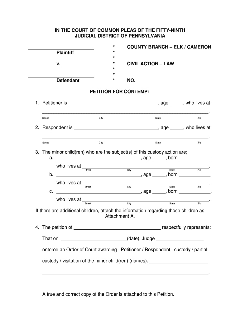 Printable Custody Forms