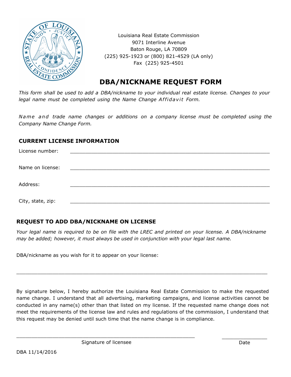 Printable Dba Form Printable Forms Free Online