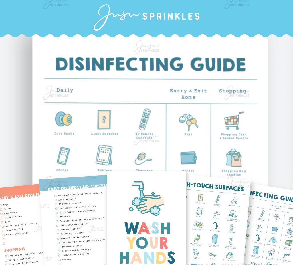 Printable Disinfecting Guides Checklists Juju Sprinkles