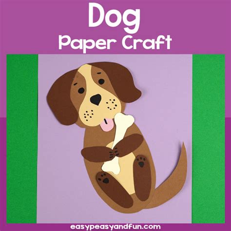 Printable Dog Paper Craft Easy Peasy And Fun