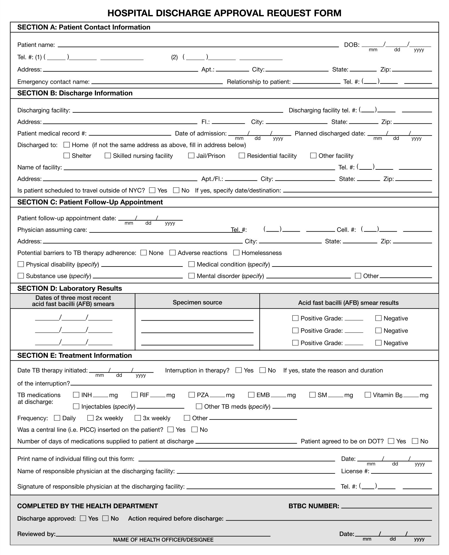 Printable Fake Hospital Discharge Forms Printable Forms Free Online