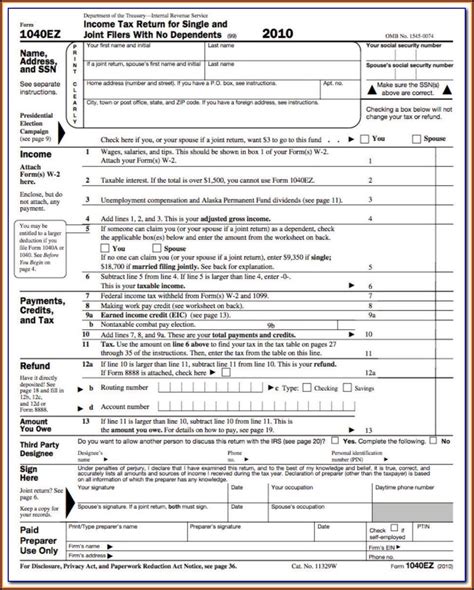 Printable Federal Tax Forms