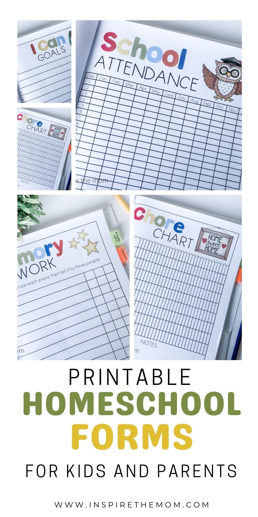 Printable Homeschool Forms For Kids And Parents Inspire The Mom