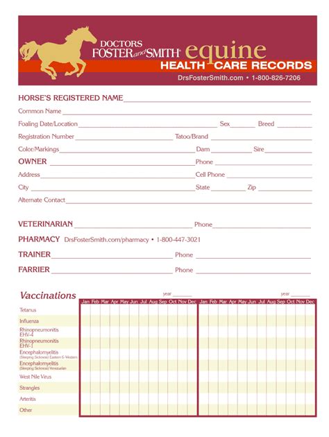 Printable Horse Record Keeping Forms Fill Online Printable Fillable