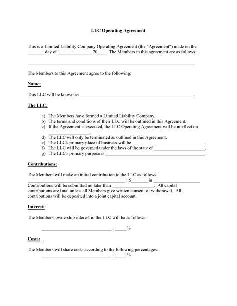 Printable Llc Forms Printable Forms Free Online