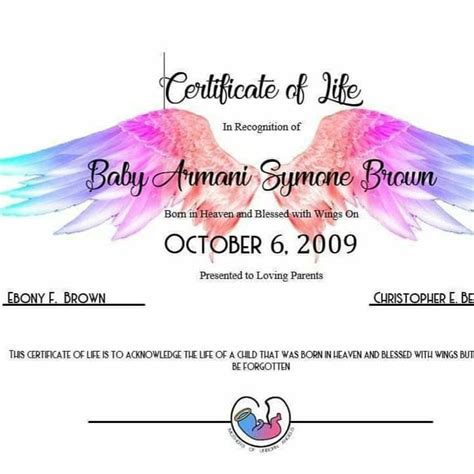 Printable Miscarriage Certificate