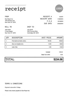 Printable Oil Change Receipt Template Printable Templates