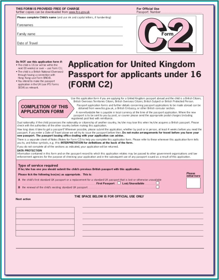 Printable Passport Renewal Form Printable Forms Free Online