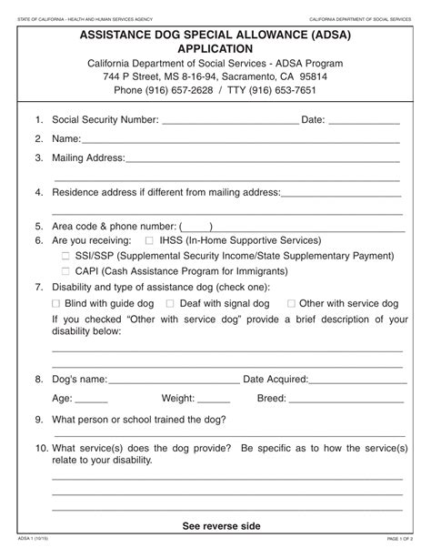 Printable Service Dog Paperwork Fill Online Printable Emotional