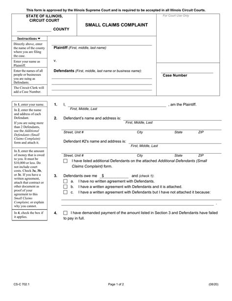 Printable Small Claims Forms Printable Forms Free Online