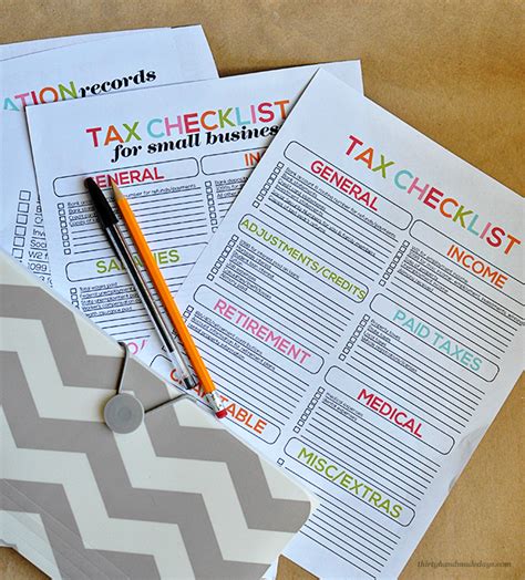 Printable Tax Information For Your Budget Binder