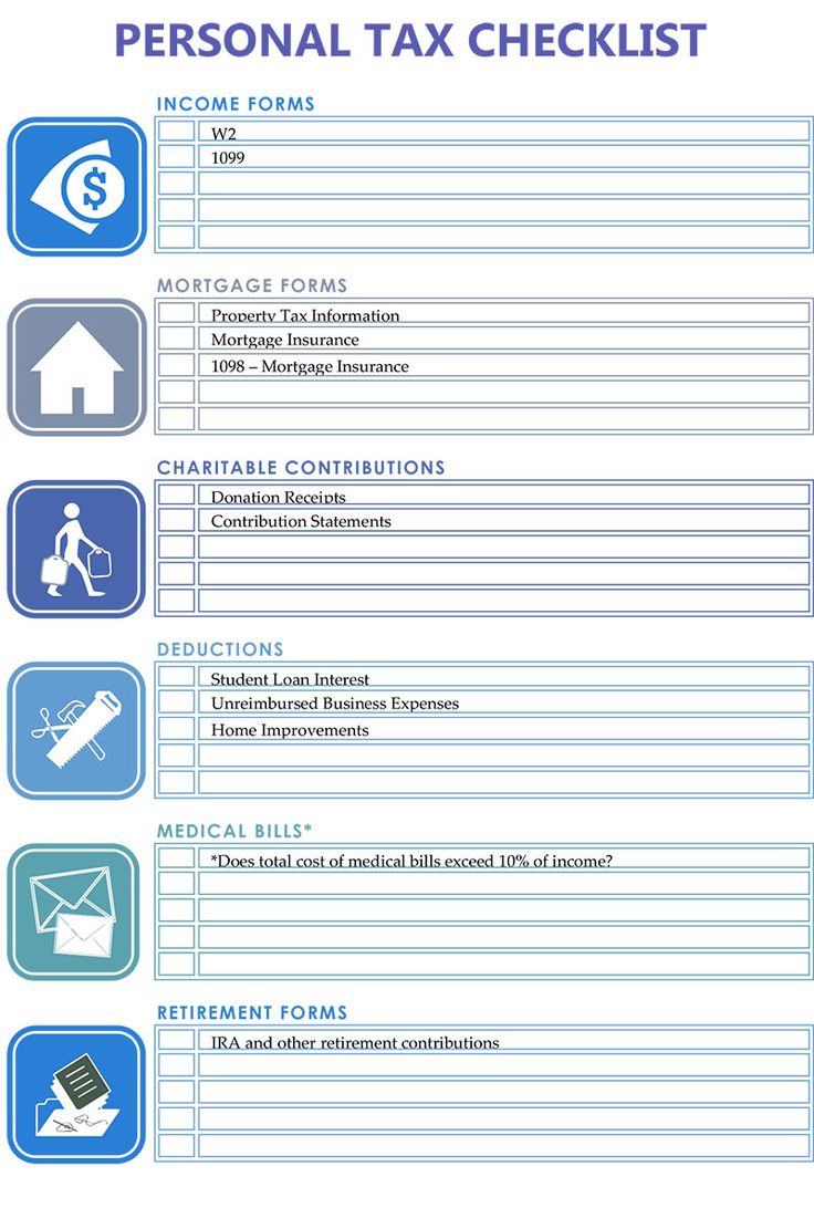 Printable Tax Preparation Checklist Pdf