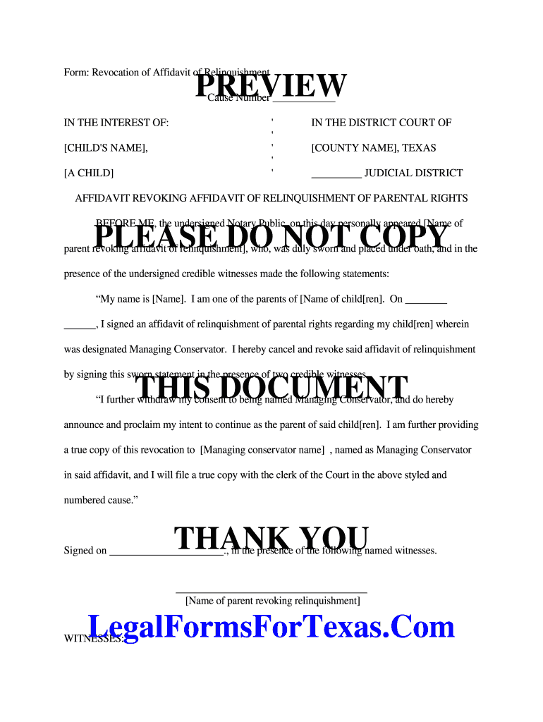 Printable Termination Of Parental Rights Form California