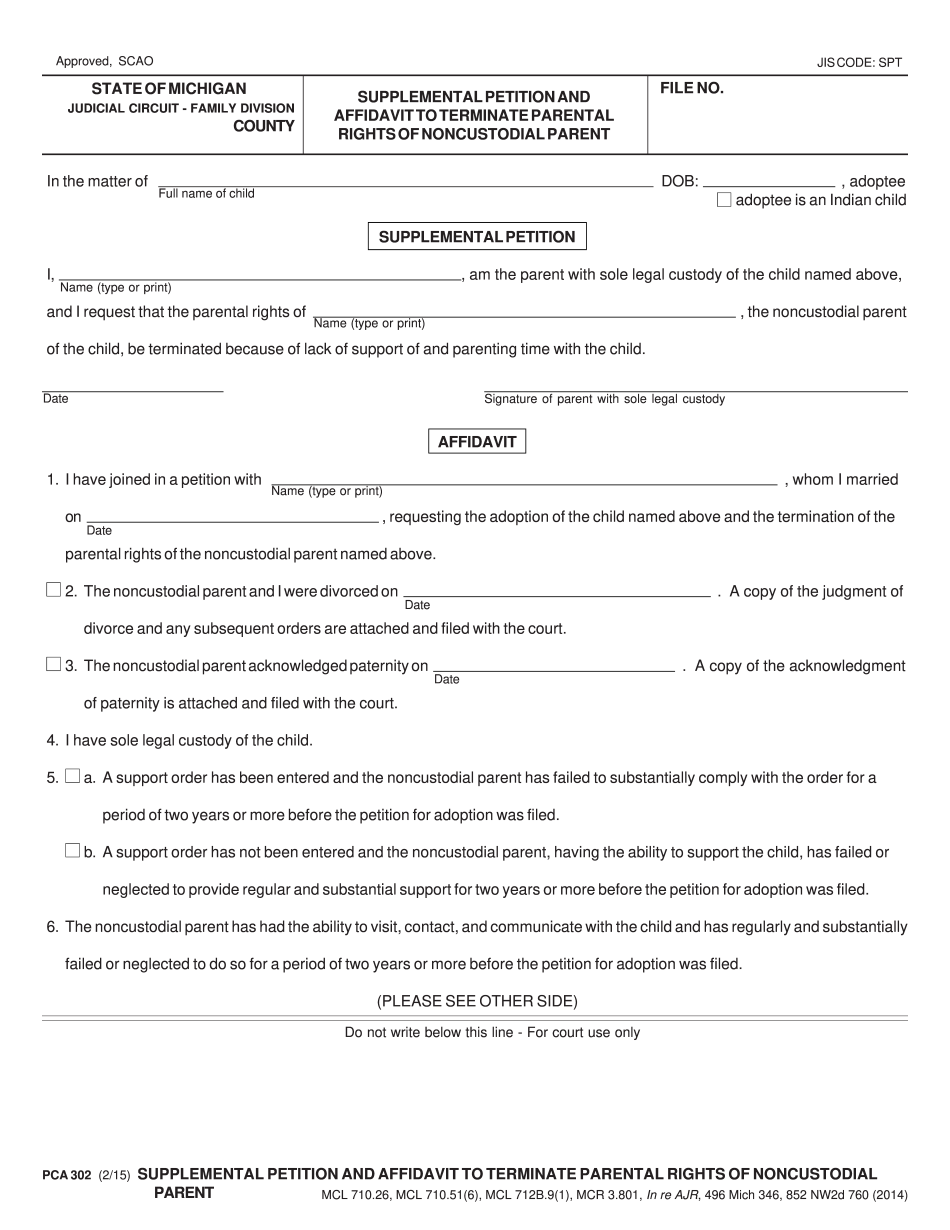 Printable Termination Of Parental Rights Form Oklahoma Printable