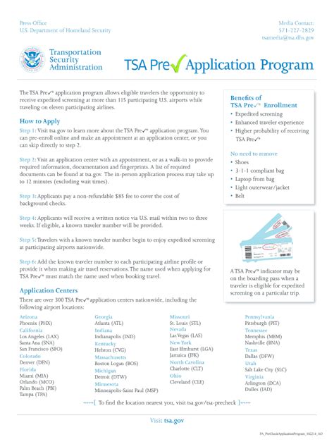 Printable Tsa Precheck Application