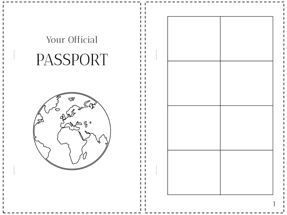 Printable Us Passport For Kids Pretend Passport Book For Travel