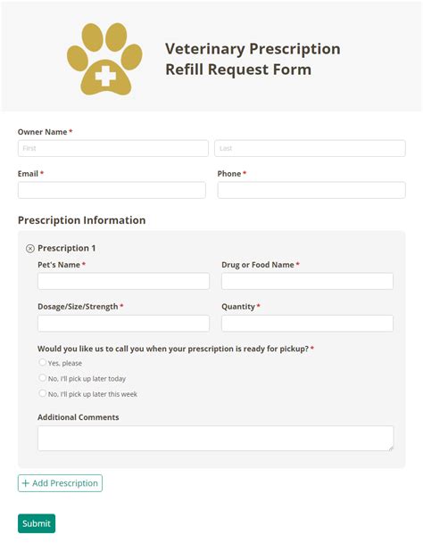 Printable Vet Forms Printable Forms Free Online