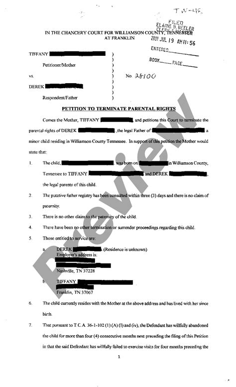 Printable Voluntary Termination Of Parental Rights Form Texas 2020 2022