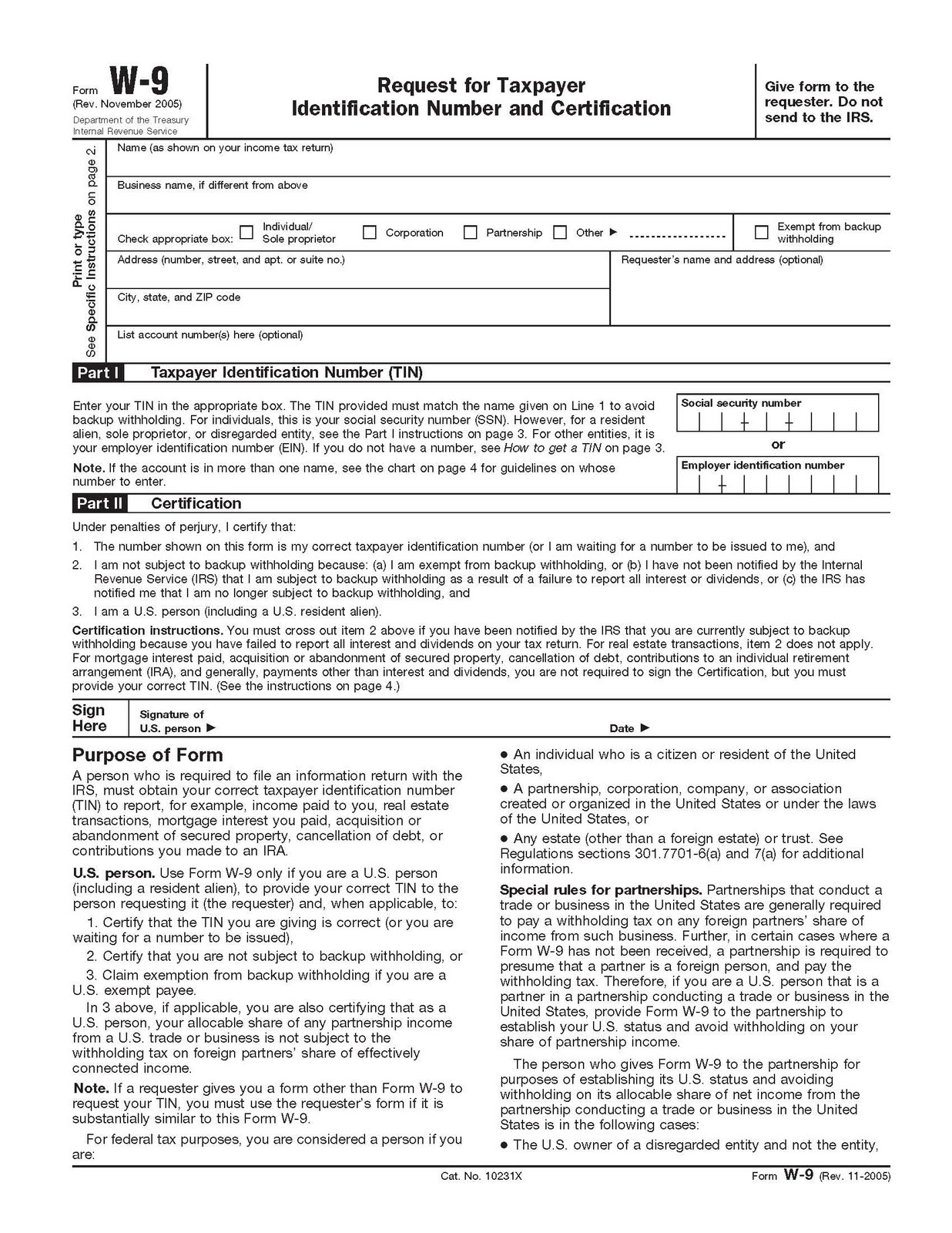 Printable W9 Tax Form 2024 Printable Free Irs Elwira Cherish