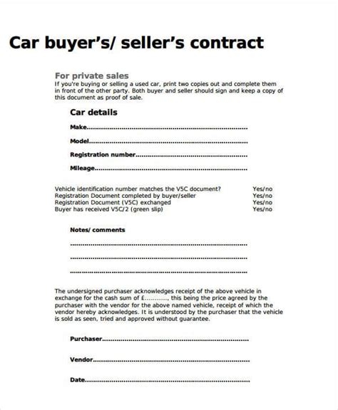 Private Car Sale Contract Template Pdf 2024 Ultimate Guide Wps Pdf Blog