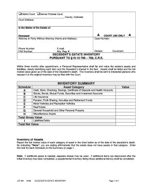 Probate Accounting Template Complete With Ease Airslate Signnow