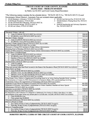 Probate Application Fee