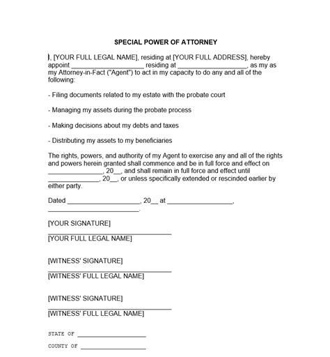 Probate Power Of Attorney Forms Docs 2023