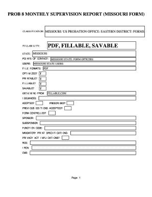 Probation And Paroke Report Form Mo Fill And Sign Printable Template