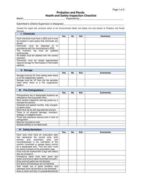 Probation Checklist Fill And Sign Printable Template Online