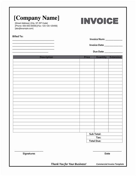 Professional Services Invoice Template Forms Fillable Printable