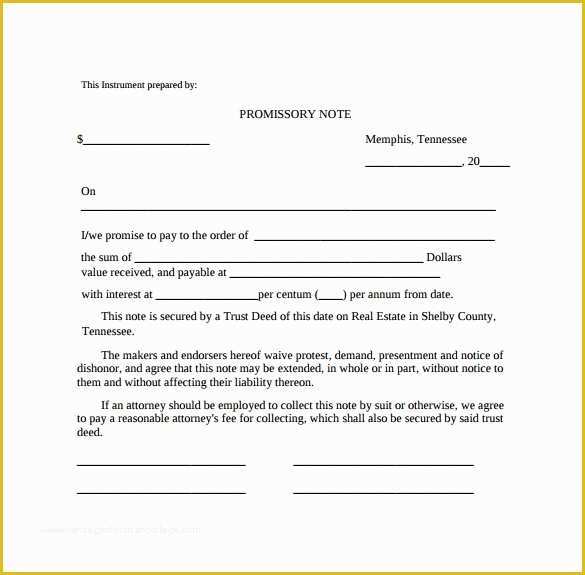 Promissory Note Word Documents