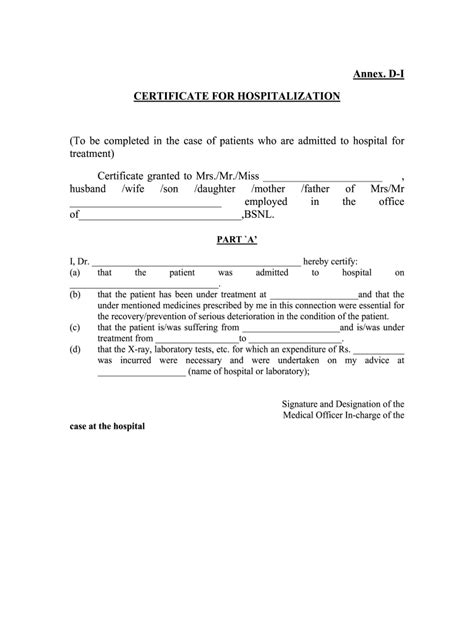 Proof Of Hospitalization Letter Sample Fill Out Sign Online Dochub