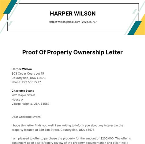 Proof Of Property Ownership Letter Fill Online Printable Fillable